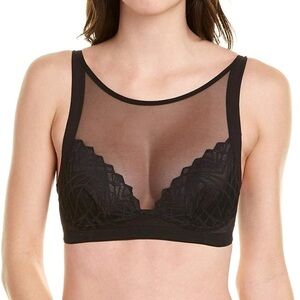 Cosabella Black Sheer Mesh Lace Bralette
